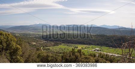 Panoramic View Of Pindos Mountains