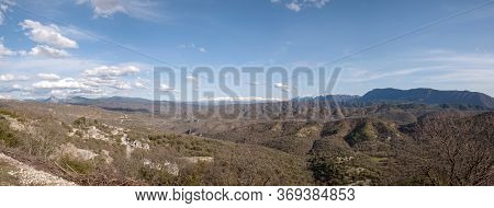 Panoramic Landscape Of Pindos Mountains In Epirus, Greece