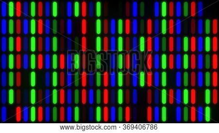 Abstract Lcd Computer Monitor Screen Closeup Of Rgb Led Pixels - Abstract Background Texture