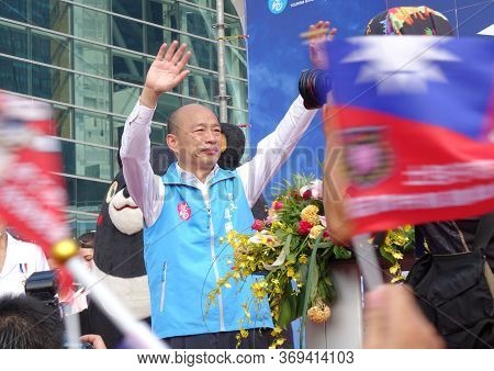 Kaohsiung, Taiwan -- October 10, 2019: Kaohsiung Mayor And Kmt Presidential Candidate Han Kuo-yu At 