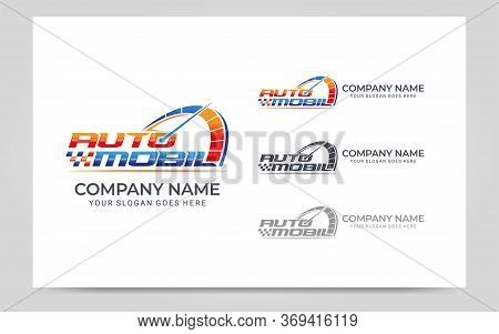 Rpm Automotive Logo Design. Editable Logo Design. Vector Graphic Illustration
