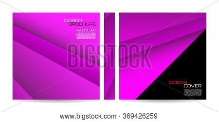 Brochure Template With Striped Overlapping Diagonal Lines. Magazine, Poster, Book, Presentation, Adv