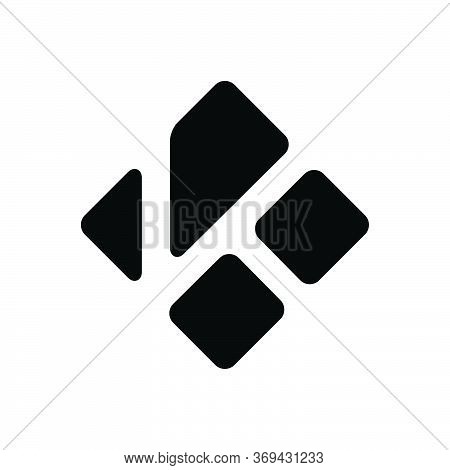 Black Solid Icon For Kodi Software Apps Technology