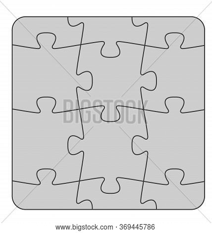 Parts Of Paper Puzzles. Business Concept, Template, Layout