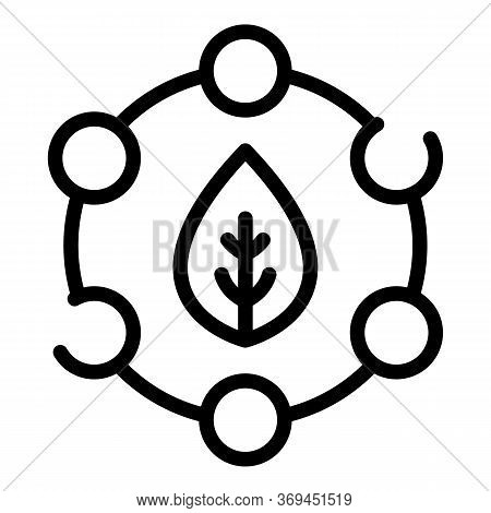 Agronomist Eco Leaf Icon. Outline Agronomist Eco Leaf Vector Icon For Web Design Isolated On White B