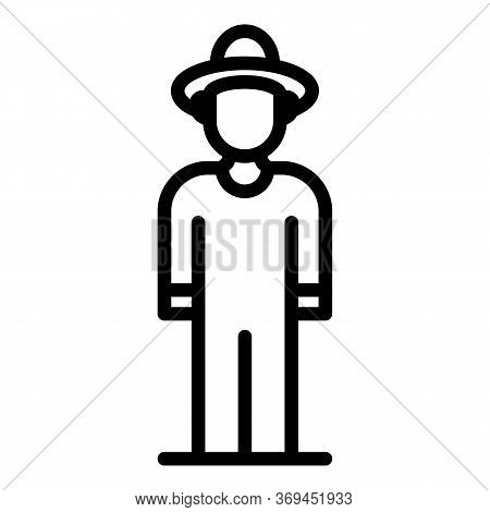 Man Agronomist Icon. Outline Man Agronomist Vector Icon For Web Design Isolated On White Background