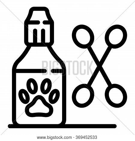 Groomer Bottle Icon. Outline Groomer Bottle Vector Icon For Web Design Isolated On White Background
