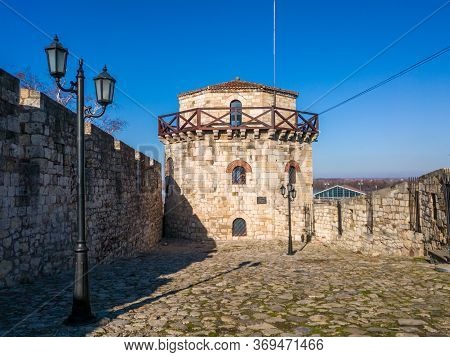 Belgrade / Serbia - February 8, 2020: Jaksic Tower At The Old Kalemegdan Fortress In Belgrade, Serbi
