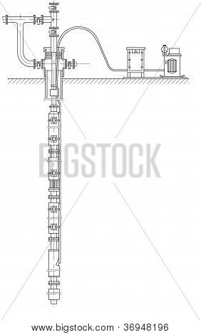 Schematic ของบ่อน้ำมัน