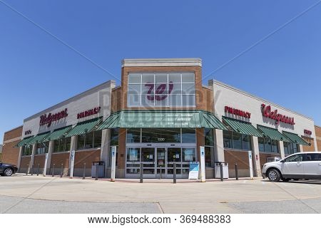 Indianapolis - Circa June 2020: Walgreens Retail Location. Walgreens Has Signed Partnerships To Coll
