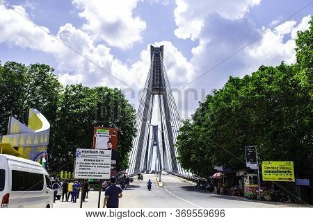 Barelang Bridge, Batam Indonesia - Nov 30, 2018, Beautiful Landmark And Tourist Attraction Palce In 