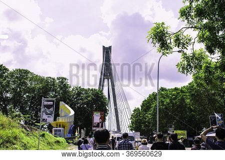 Barelang Bridge, Batam Indonesia - Nov 30, 2018, Beautiful Landmark And Tourist Attraction Palce In 