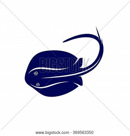 Stingray Logo Design Vector Template. Silhouette Of Stingray Design Illustration