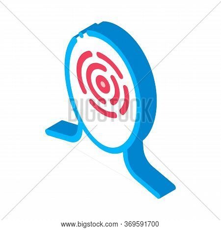Sinusitis Brow Bone And Cheekbones Head Vector Isometric Sign. Color Isolated Symbol Illustration