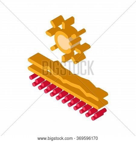 Drying Out Skin In Sun Icon Vector. Isometric Drying Out Skin In Sun Sign. Color Isolated Symbol Ill