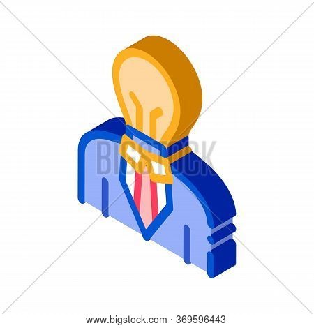 Savvy Man Icon Vector. Isometric Savvy Man Sign. Color Isolated Symbol Illustration
