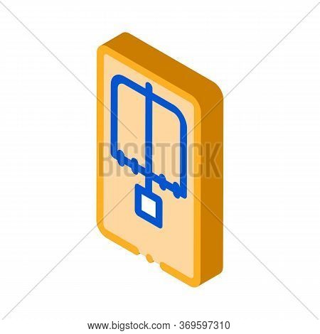 Mousetrap Above View Icon Vector. Isometric Mousetrap Above View Sign. Color Isolated Symbol Illustr
