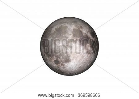 Earths Moon In The Starry Sky Of Solar System In Space. This Image Elements Furnished By Nasa.