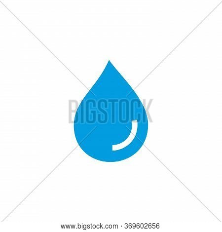 Blue Water Drop Abstract Vector Logo Design Template. Stock Vector Illustration Isolated On White Ba