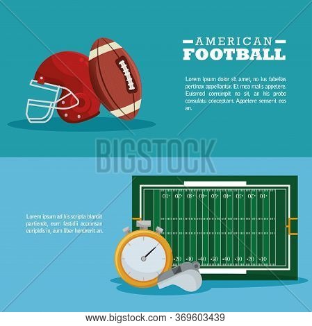 American Football Sport Icon Vector Illustration Design