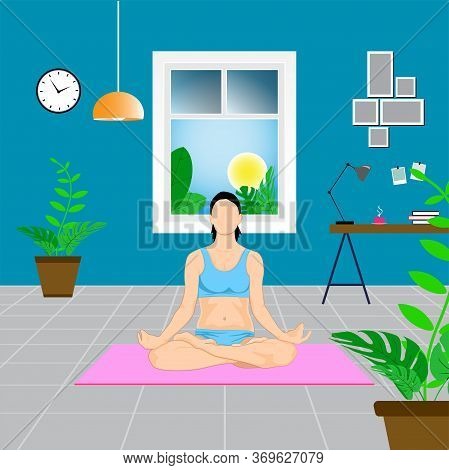 21 June-international Yoga Day,yoga Body Posture, Vector Illustration - Vector