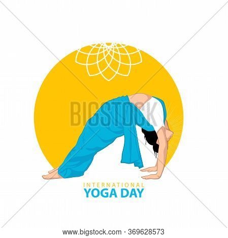 21 June-international Yoga Day,yoga Body Posture, Vector Illustration - Vector