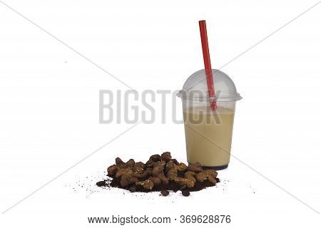 Dry Fruits Flavor In A White Background