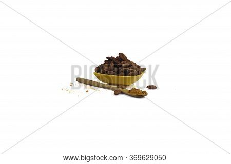 Dry Fruits Flavor In A White Background
