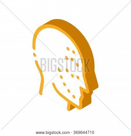 Medical Injection Points Icon Vector. Isometric Medical Injection Points Sign. Color Isolated Symbol
