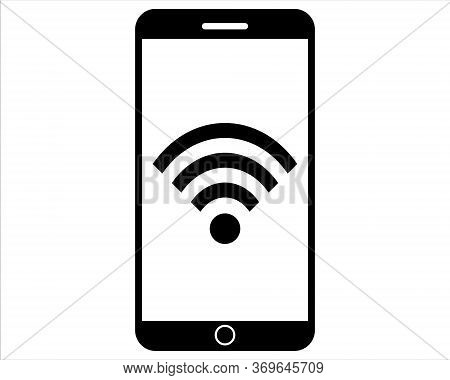 Smart Phone And Wireless Technology. Wireless Concept. Vector Illustration