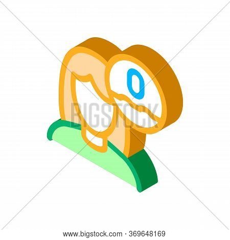 Woman Chemical Oxigenium Icon Vector. Isometric Woman Chemical Oxigenium Sign. Color Isolated Symbol