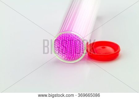 Close Up  Capillary Tube , Medical Equipment On White Background,selective Focus.
