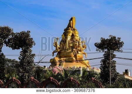 Statue Of The Indian God Ganesha At Bangalore City India