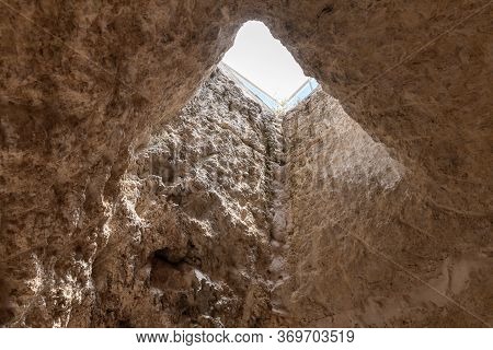 Hararit, Israel, May 30, 2020 : The Roof Window Of The Main Hall, Illuminating The Monastery Of Lavr