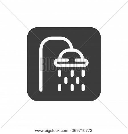Shower Black Glyph Icon. Public Navigation. Pictogram For Web Page, Mobile App, Promo. Ui Ux Gui Des