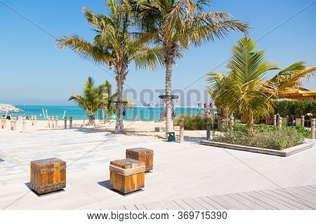 Dubai, United Arab Emirates 03 06 2020: La Mer From Meraas Beach. Editorial La Mer Is The New Beach 