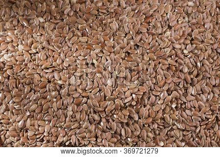 Linseed Organic Seeds - Linum Usitatissimum. Top View