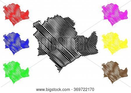 Montpellier City (french Republic, France) Map Vector Illustration, Scribble Sketch City Of Montpell