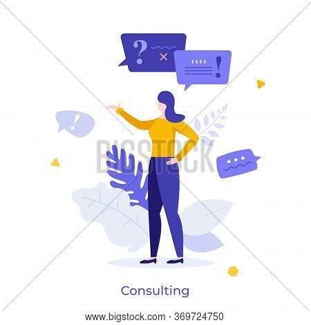 Consultant, Advisor Or Manager Answering Questions And Providing Information. Concept Of Consulting 
