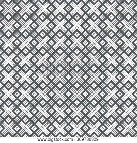 Seamless Pattern. Modern Stylish Texture. Regularly Repeating Tilel Shapes With Corner Strips, Rhomb