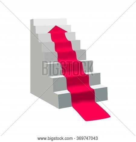 Career Ladder And Tape Index. Vector Illustration
