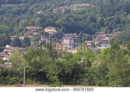 View Of The Small Town Of Botticino In Northern Italy