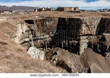 Hunzah.tobot Waterfall.canyon Of Khunzakh.sights Of The Caucasus Russia, Dagestan