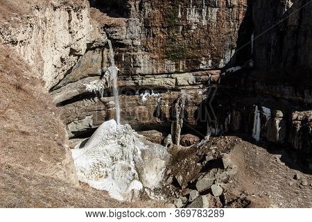 Hunzah.tobot Waterfall.canyon Of Khunzakh.sights Of The Caucasus Russia, Dagestan