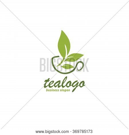 Tea Logo Food And Drink Green Natural Tea Break Green