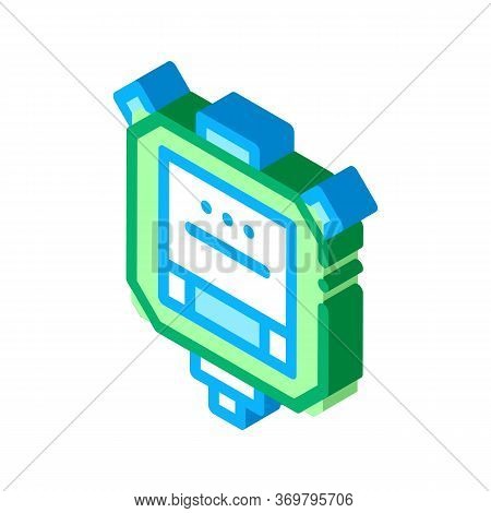 Stop Watch Icon Vector. Isometric Stop Watch Sign. Color Isolated Symbol Illustration