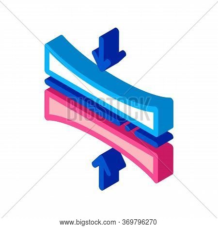 Diaper Thin Layer Icon Vector. Isometric Diaper Thin Layer Sign. Color Isolated Symbol Illustration