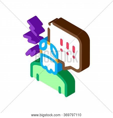 Old Man Screaming Icon Vector. Isometric Old Man Screaming Sign. Color Isolated Symbol Illustration