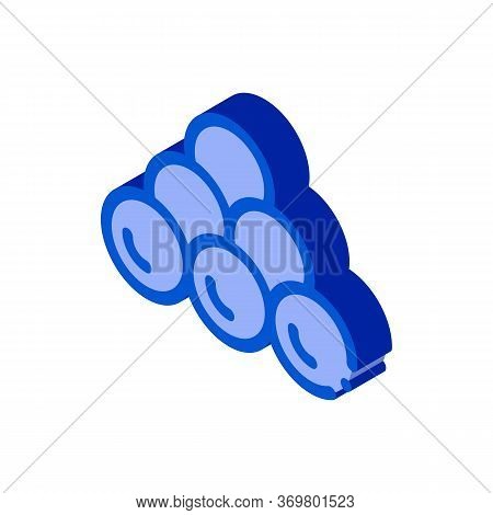 Cannonballs Icon Vector. Isometric Cannonballs Isometric Sign. Color Isolated Symbol Illustration