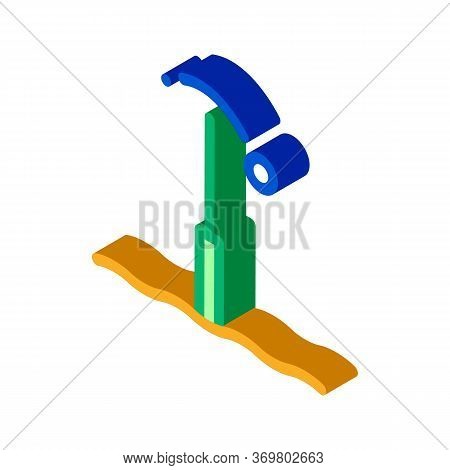 Ball Flew Over Field Icon Vector. Isometric Ball Flew Over Field Sign. Color Isolated Symbol Illustr
